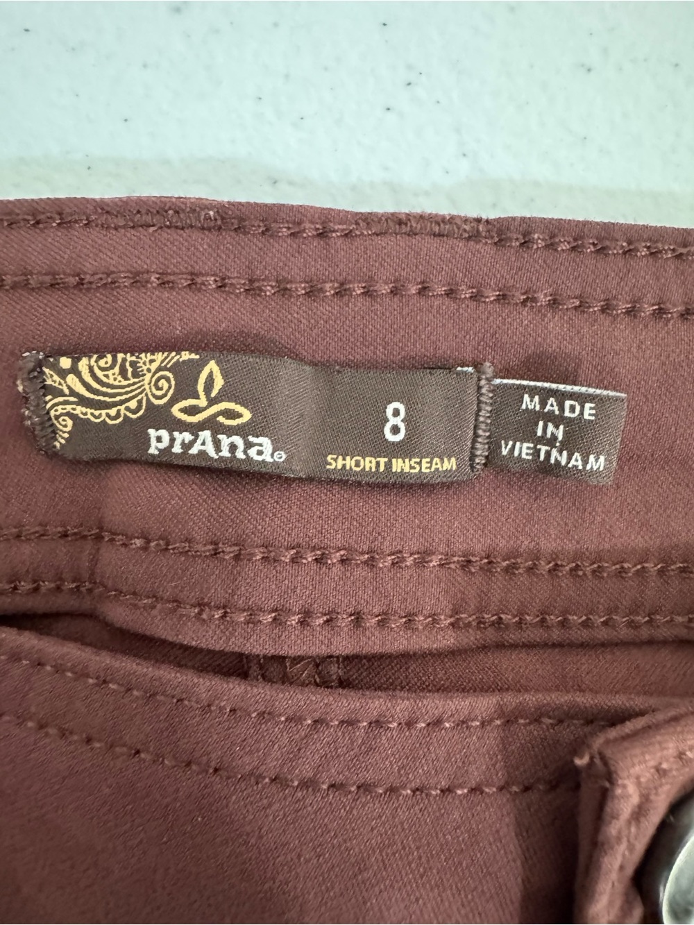 Prana Halle Pant Women's 8 Cocoa Brown Maroon Color Outdoor Hiking - Picture 11 of 16